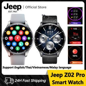 Jeep Z02 Pro Smart Watch Watch kalis air asli untuk wanita lelaki 1.53 inci panggilan Bluetooth bateri panjang kecergasan sukan Running Pedometer Watch kalkulator Bluetooth muzik jam penggera untuk Android IOS Phone