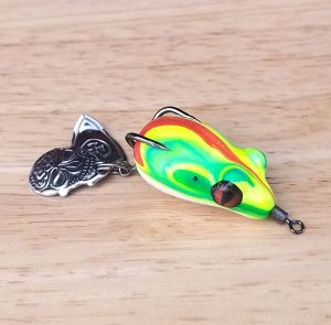 เหยื่อยางตกปลาmct  ขนาด 3.4 เซน เบ็ตสองทาง#1 sns 2 ใบหลิวขนาด 2 เซนฯ ดีดน้ำดี