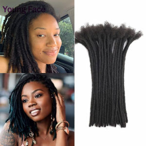Dreadlock Extensions Real Human Hair For Man/Women 0.6cm Wedth Permanent Loc Extensions 40 Strands 8-30 Inch Brazilian Dreadlock