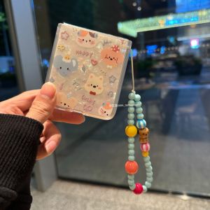 Foldable Shell Pattern Mobile Phone Case Cute Protective Lanyard Cover for Huawei Pocket2 Honor Mavic Flip2 Xiaomi Mix Flip2