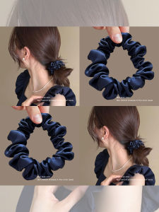 NING ZHOU | Blue Satin Quality High Elasticity Durable Hair Ties
