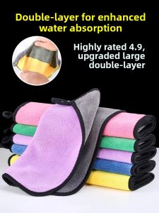 Double Layer Kitchen Dishcloth Home Use Absorbent Oil Removing Non-Shedding Cotton Wipes for Dishwashing And Household Cleaning