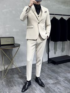 Suit Suit Men Commute Minimalist Casual Business Wear K-style Silm Best Man Groom Wedding Suit Suit Men