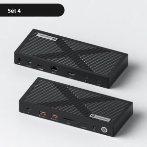 Hub Thunderbolt 4 Hagibis Dock Màn Hình Kép 8K/4K Dock Kết Nối 40Gbps USB 3.2 Gen 2 Dành Cho MacBook Được Chứng Nhận Cho Windows