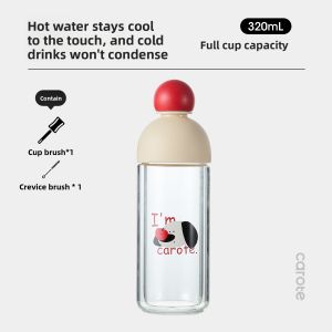 CAROTE | Portable Double-Walled Glass Cup for Women