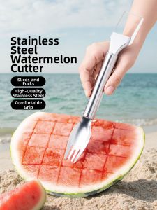 MAGIC KITCHEN | Magic Kitchen Watermelon Slicer & Dicer Stainless Steel Dual-Head Tool