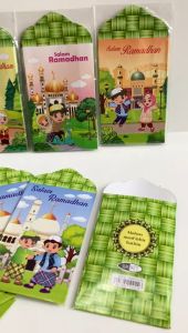 [1PAK] Angpao isi 8 PCS Amplop Lebaran Kecil Pendek PREMIUM Seri Kartun Lucu / Ramadhan / Ornamen Masjid / Snack TERBARU 2025
