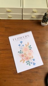 Flowers Coloring Book Cozy Book Adult Buku Mewarnai Remaja Dewasa Spiral Kertas Tebal Tema Bunga