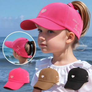 Baby Girls Adjustable Baseball Caps Pink Black White Children Low Profile Sun Hat Kids Boy Running Headwear Clothing Accessories