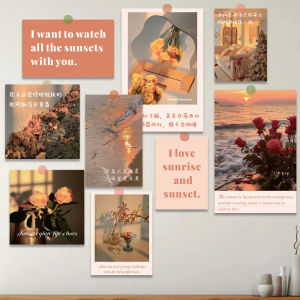 American Style Mixed Color Personality Poster Card Wall Stickers Atmosphere Decoration Room Decorations Ins Style Desktop Decorations