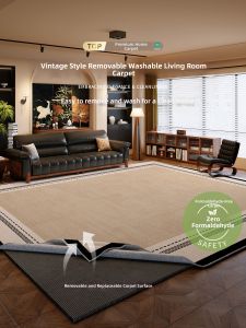 BOZK | Machine Washable Double Layer Easy Care Non-slip Carpet
