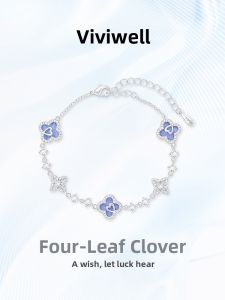VIVIWELL | Luxe Casual Blue Clover Bracelet