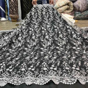 (COD) Kain Tulle Bordir Camical | Kebaya Dasar Hitam | Kain Meteran