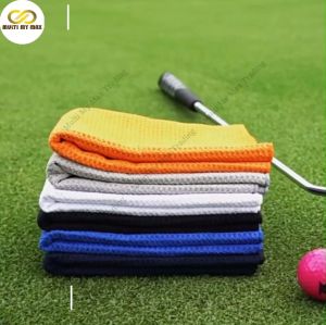 40*60cm Golf Towel Microfiber Sports Towel Golf Ball Wipe Cloth Golf Club Towel Golf Cleaning Towels With Carabiner Hook