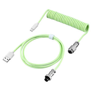 USB Mechanical Keyboard Coiled Cable USB Type C Mechanical Keyboard Aviator Desktops Computer Aviation Connector Spring Cord 3m
