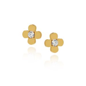 Flower with Stud Earrings • Waterproof Non-Tarnish Statement Stick Post Earring For Women ER435 Solis Jewelry