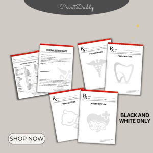 Prescription Pad | Laboratory Request Pad | Medical Certificate | A5 | Generic Pad ONLY 50s/100s PAD