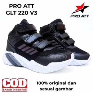 Sepatu Sekolah Anak Hitam Putih - Sneaker Nyaman untuk Laki-laki & Perempuan Pro Att GLT 220