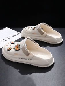 Mens Summer Outdoor Thick Bottom Slip-On Sandals Anti-Slip Soft Bottom Wear-Resistant Beach Shoes Comfortable EVA Material