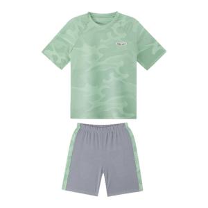 CHENGQU | Quick-Dry Summer Sports Set for Boys Ice Silk Mesh Short Sleeve Shorts