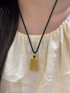 ทันสมัย ผู้หญิง สร้อยคอ Lingering Cloud Abacus จี้วัสดุโลหะผสม Multi-layered พร้อมฤดูใบไม้ร่วงอบสด สไตล์เกาหลี