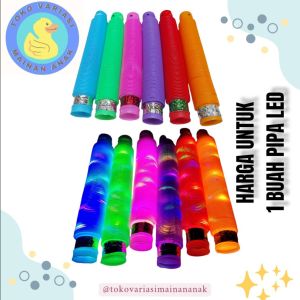 MAINAN POP TUBE LED TUBES FIDGET POP SENSORY TOYS MAINAN SELANG LAMPU VIRAL