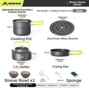 BSWOLF | Camping Cooking Set Portable