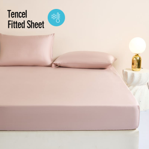 100% Lenzing Tencel Cooling Fitted Sheet - Queen/King | Cool Soft Breathable for Hot Sleepers