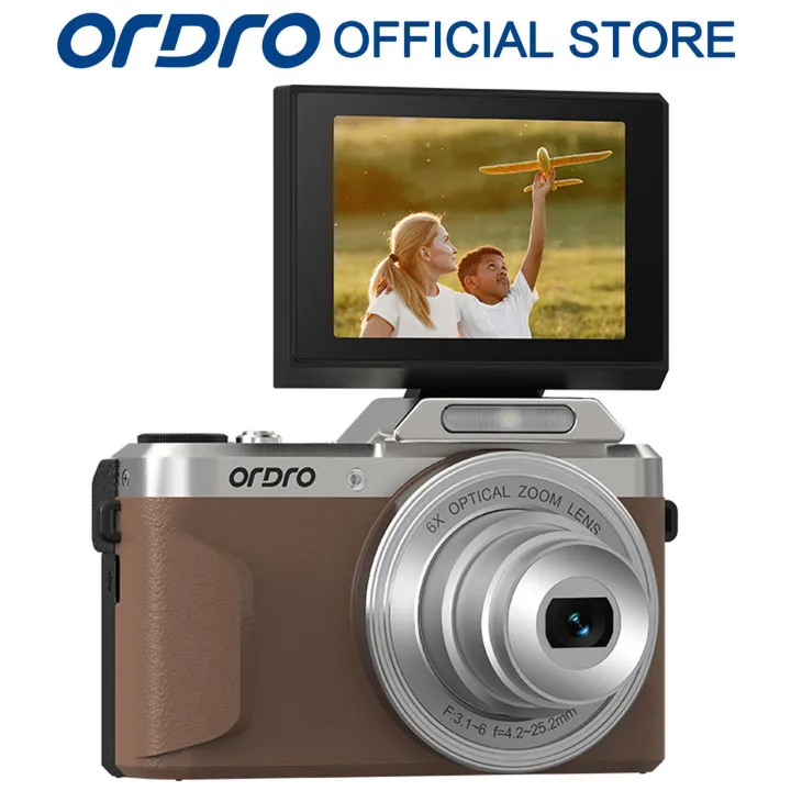 ORDRO Digital Camera 4K 64MP Vlogging Camera for YouTube 2.8''180°Flip ...