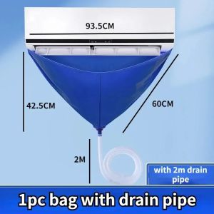 1-6ps Summer Ac Cleaning Kit Air Conditioner Bag with Drain Pipe Cleaner Waterproof Conditioning Washing Set Aircon Tools