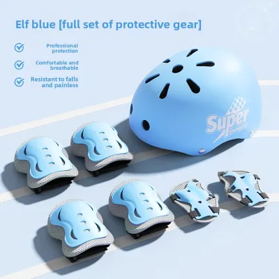 SUPER YOUNGSTER | Childrens Skating Protection Gear Helmet Set Knee Pads Professional Protection Equipment