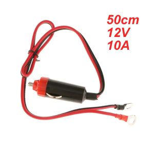 50cm 12V 10A Car Power Supply Inverter Adapter Wire Convenient Male Plug Cigarette Lighter Plug Cable Socket