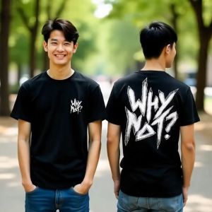 Danshop.bdg Baju Lengan Pendek WHY NOT Bahan 24s Nyaman dan TEBAL
