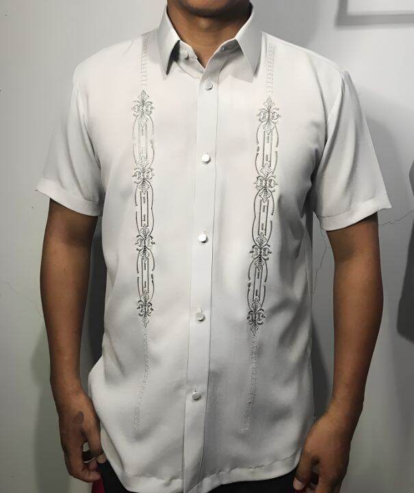 Polo barong outlet white