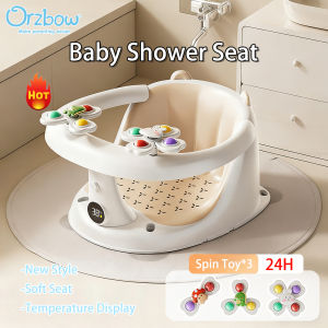 Orzbow Baby Bath Chair Bathing Anti Slip Baby Bath Chair Fully Enclosed Seat Fully Enclosed Soft Cushion Seat with Gift