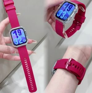 Checkered Silicone Strap with Case for Huawei Watch Fit 4 Pro / Huawei Watch Fit 4 Huawei Fit4 4Pro Silicone Watch Strap Band with Transparent Half Hollow Case