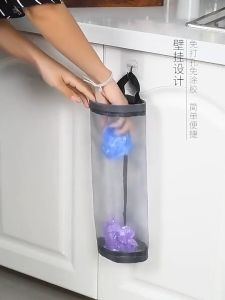 ที่เก็บถุงพลาสติกแบบติดผนัง ที่เก็บถุงพลาสติก พร้อมรูดึง ที่เก็บของอเนกประสงค์ ที่เก็บถุงขยะ