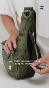 Bodypack Puffy Shoulder 1.0 Basic Shoulder Bag 8 Inch Tas Selempang Travel Simpel Praktis - Hitam