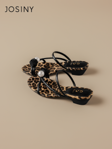 Josiny | Leopard Print Wedge Slipper Women