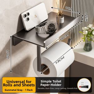 Hole-Free Bathroom Tissue Holder