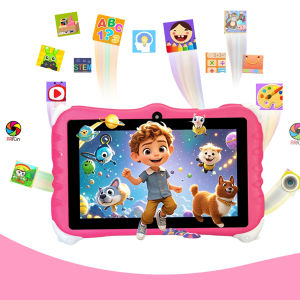 Kids Tablet Android 12 Tablet 7 Inch Tablet dual cameras Educational Learning Toys Children Boys Girls Gifts(Red \Blue)