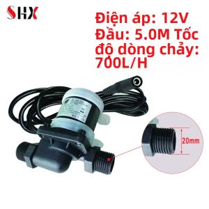 Máy Bơm Nước Động Cơ Không Chổi Than Mini Có Độ Ồn Thấp DC12V DC24V Điều Khiển Tốc Độ Có Thể Điều Chỉnh Cho Hệ Thống Tuần Hoàn Áp Lực Của Máy Nước Nóng