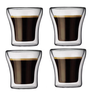 100/200/250ML Simple Double-layer Glass Cup Heat Cold Resistant Anti-scalding Coffee Cup Milk Brandy Wine Mug Cafe Accessories
