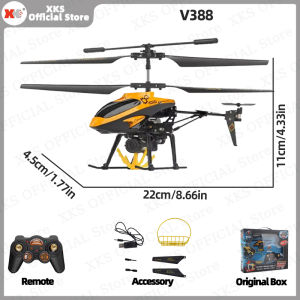XKS WLtoys V398-C RC Helicopter 2.4GHZ 6-Axis Gyro Pressure Altitude Hold 3PCS Motor Launch Function Remote Control Aircraft Toy