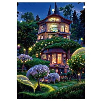 Forest Castle Cross Stitch DIY Embroidery Living Room Bedroom Decorative landscape Painting 11CT 9CT Printed Needlework Pack Kit