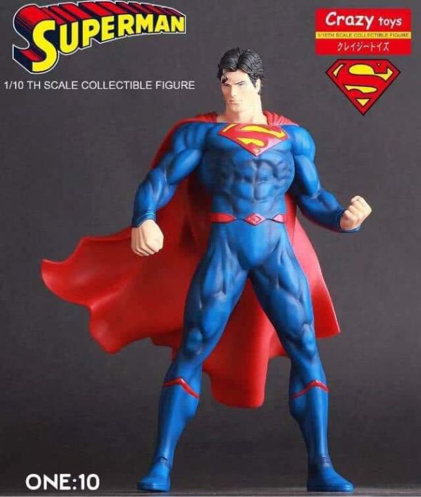 mainan static figure dc SUPERMAN REBIRTH crazy toys statue Tinggi