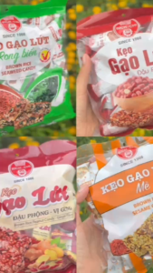 Combo 2 Gói Kẹo Gạo Lứt Rong Biển Bích Chi Gói 200g - Ăn Vặt Lành Mạnh Giòn Tan Dinh Dưỡng