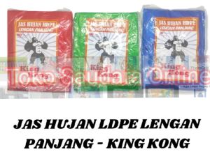 6pcs (1/2lusin) Jas Hujan Ponco King Kong Jas Hujan Terusan Jas Hujan Murah Jas Hujan Tebal Dan Kuat