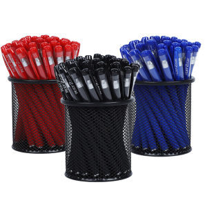 1 Pen And 100 Refills Ballpen Set Stationery 0.5 mm Gel pens black blue School office supplies