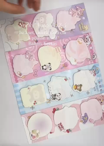 Sticky Notes Set Baby Pastel isi 3 / Memo Notepad Journal